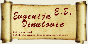 Evgenija Dinulović vizit kartica